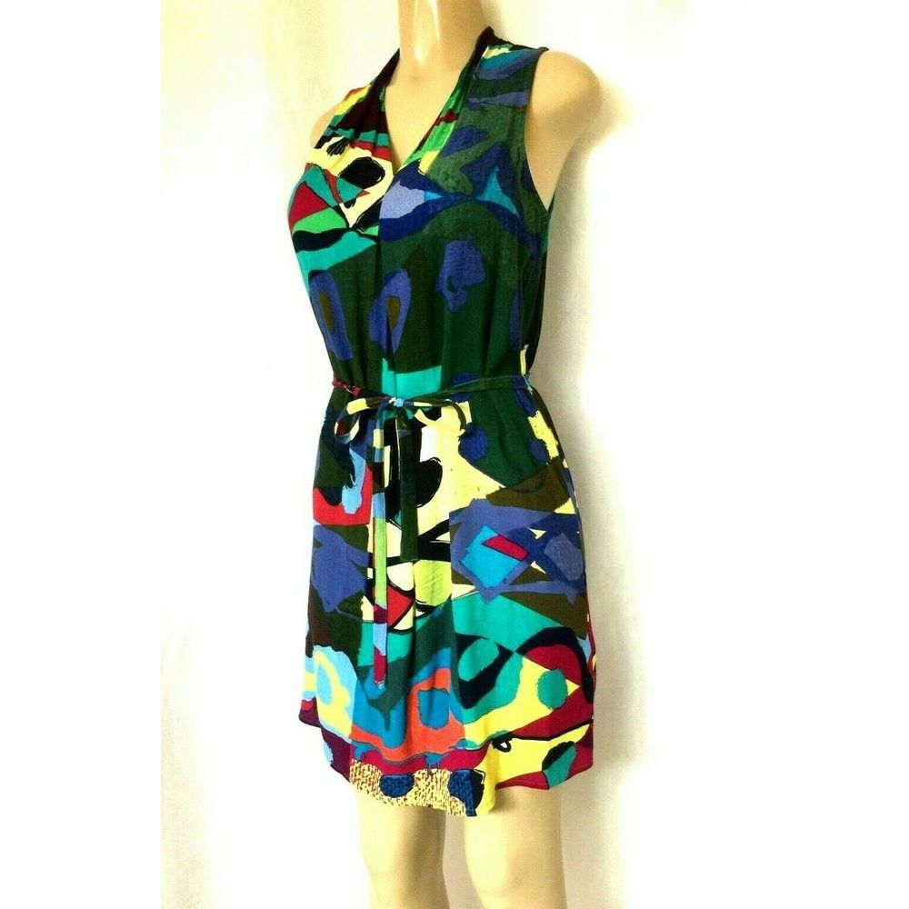 Desigual Creta Dress Belted Multi color Tunic - Picture 4 of 8